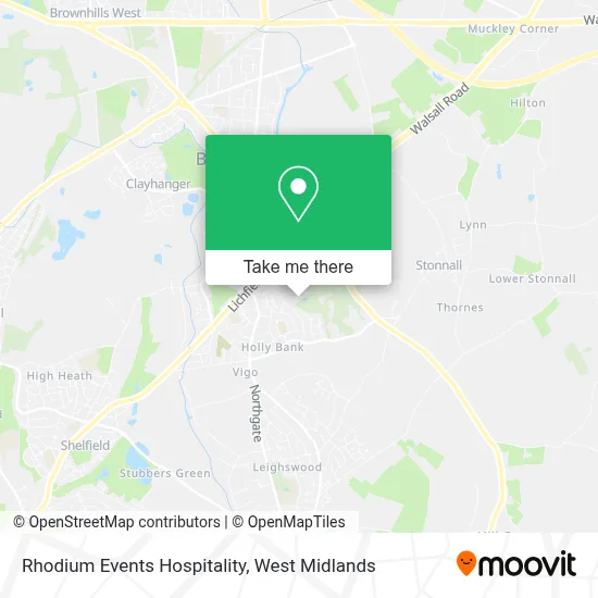 Rhodium Events Hospitality map