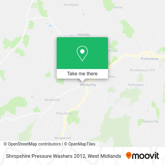 Shropshire Pressure Washers 2012 map