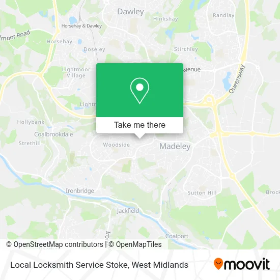 Local Locksmith Service Stoke map