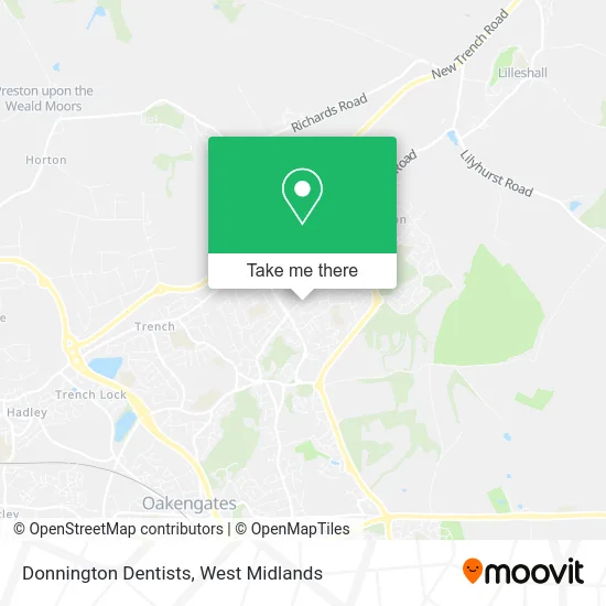 Donnington Dentists map