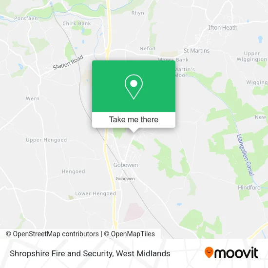 Shropshire Fire and Security map