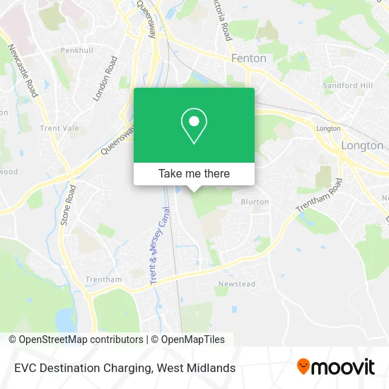 EVC Destination Charging map