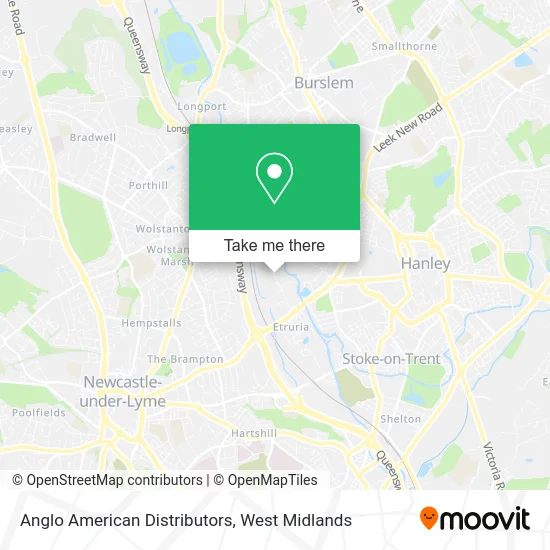 Anglo American Distributors map