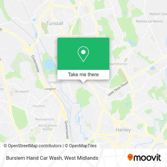 Burslem Hand Car Wash map