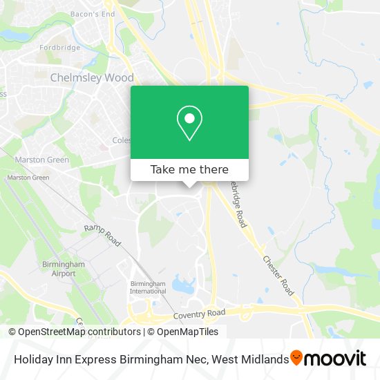 Holiday Inn Express Birmingham Nec map