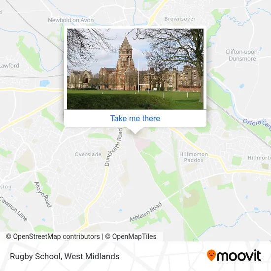 Rugby School map