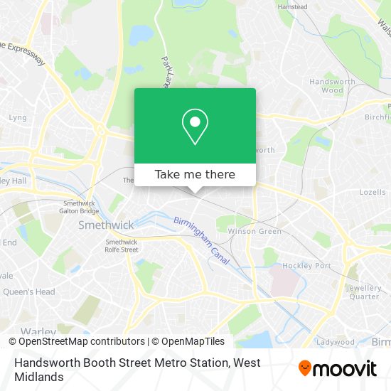 Handsworth Booth Street Metro Station map