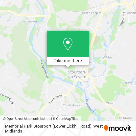 Memorial Park Stourport (Lower Lickhill Road) map