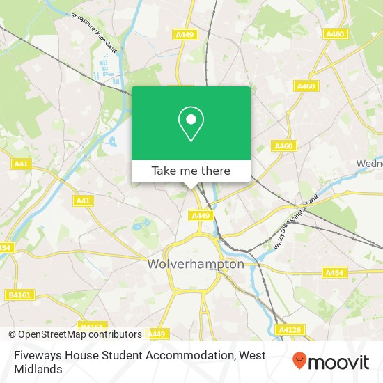 Fiveways House Student Accommodation map