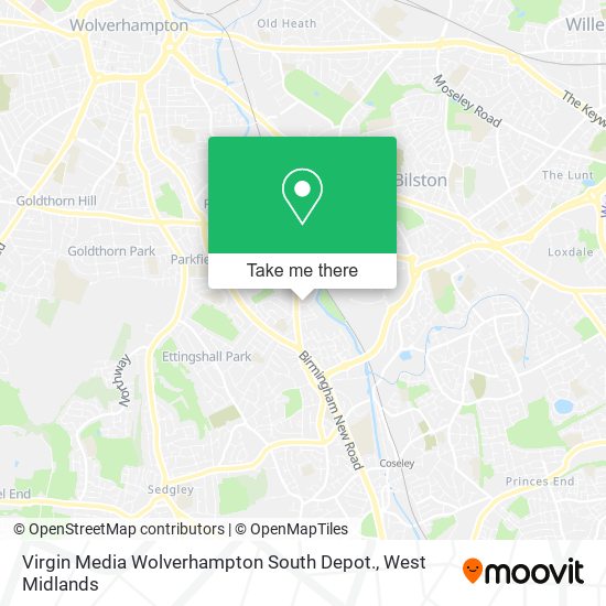 Virgin Media Wolverhampton South Depot. map