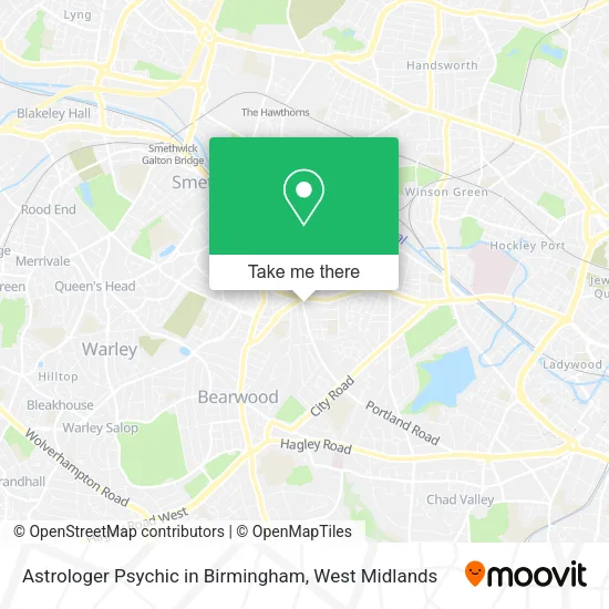Astrologer Psychic in Birmingham map