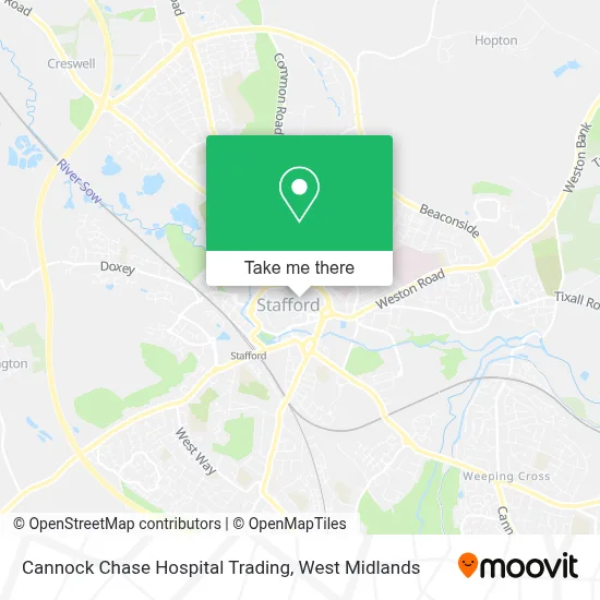Cannock Chase Hospital Trading map