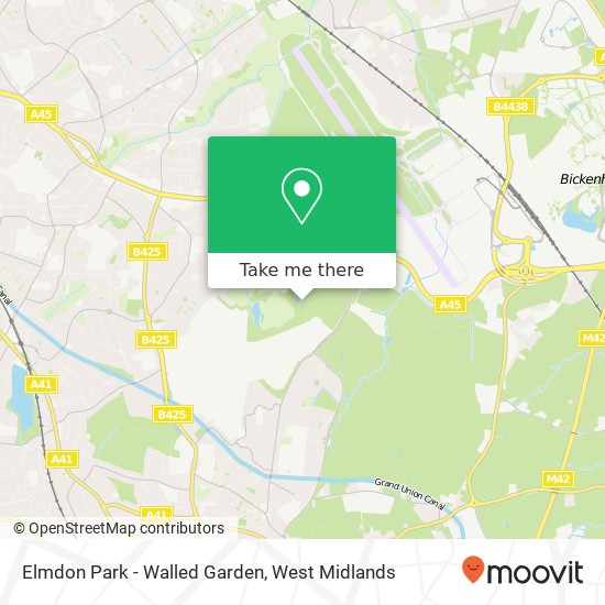 Elmdon Park - Walled Garden map