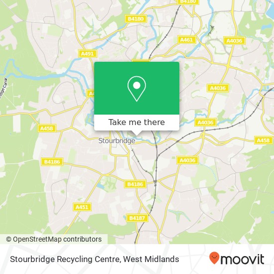 Stourbridge Recycling Centre map