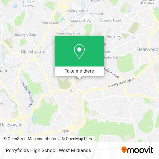 Perryfields High School map