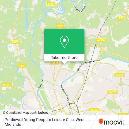 Perdiswell Young People's Leisure Club map