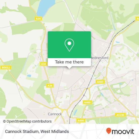 Cannock Stadium map