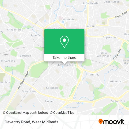 Daventry Road map