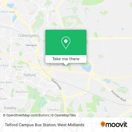 Telford Campus Bus Station map