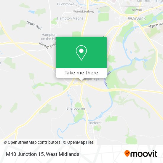M40 Junction 15 map