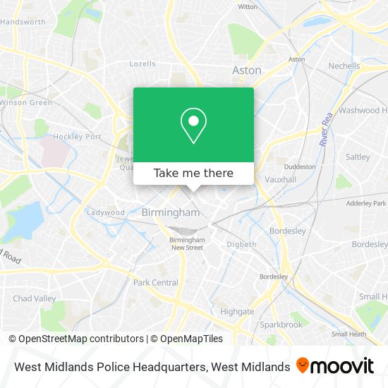 West Midlands Police Headquarters map