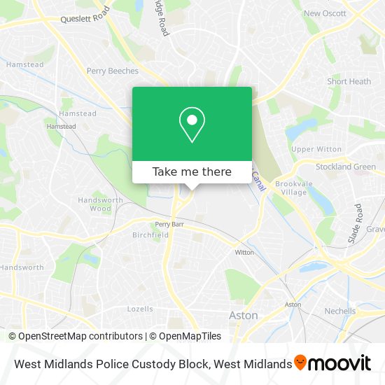 West Midlands Police Custody Block map