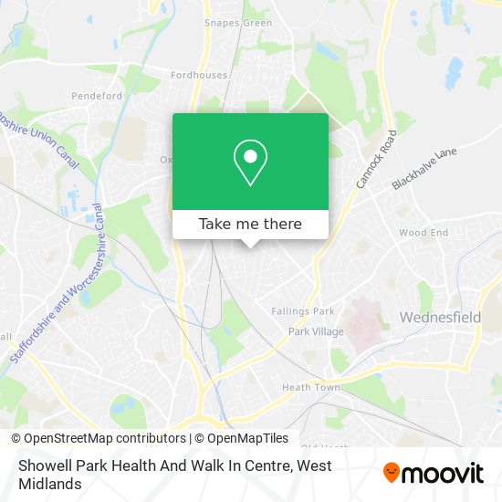 Showell Park Health And Walk In Centre map