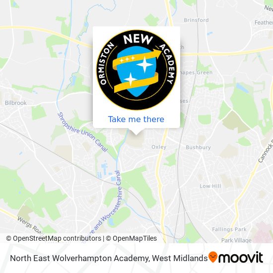 North East Wolverhampton Academy map