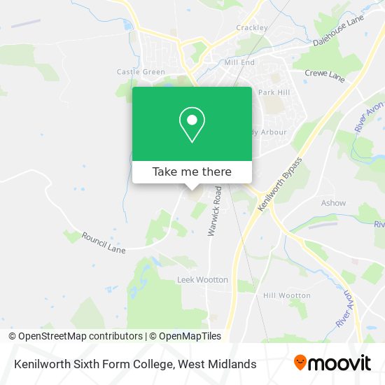 Kenilworth Sixth Form College map