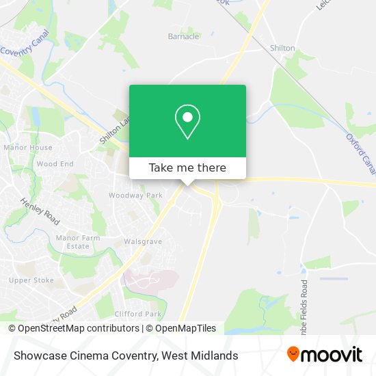Showcase Cinema Coventry map