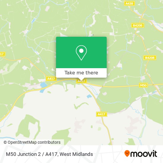 M50 Junction 2 / A417 map