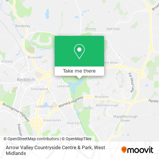 Arrow Valley Countryside Centre & Park map