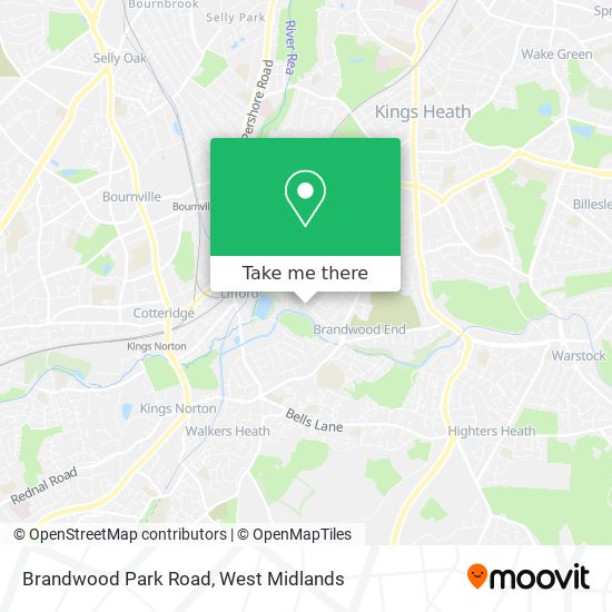 Brandwood Park Road map