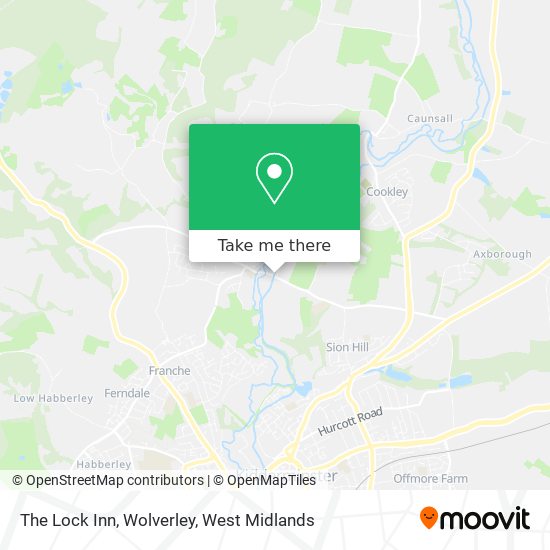 The Lock Inn, Wolverley map