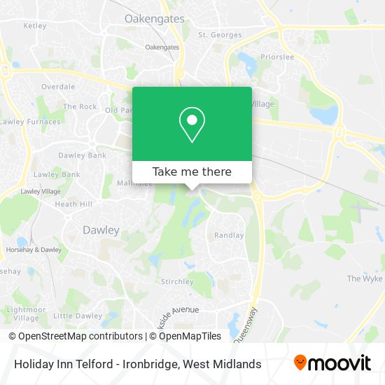 Holiday Inn Telford - Ironbridge map