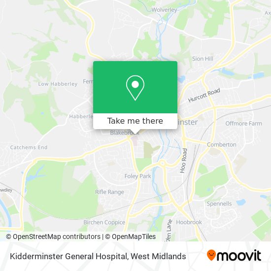 Kidderminster General Hospital map