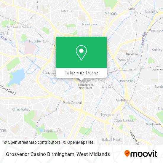 Grosvenor Casino Birmingham map