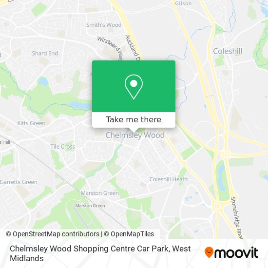 Chelmsley Wood Shopping Centre Car Park map