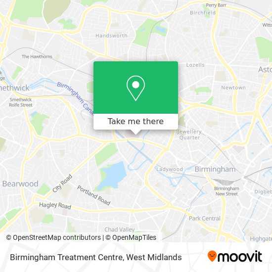 Birmingham Treatment Centre map