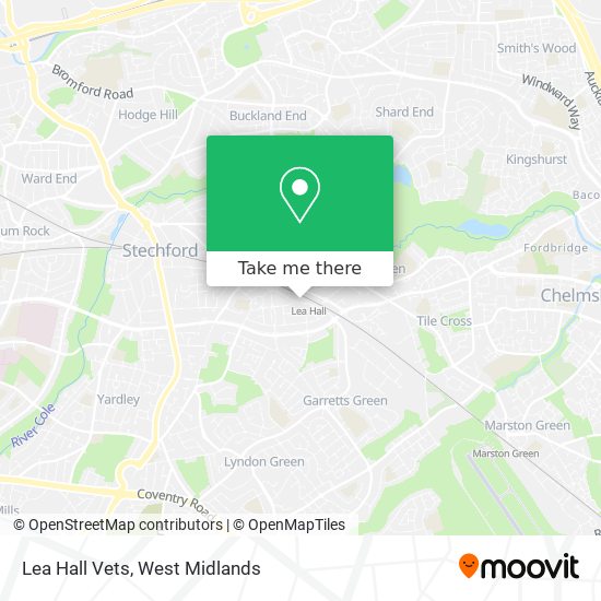 Lea Hall Vets map