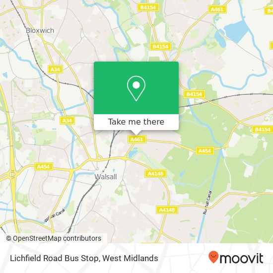 Lichfield Road Bus Stop map