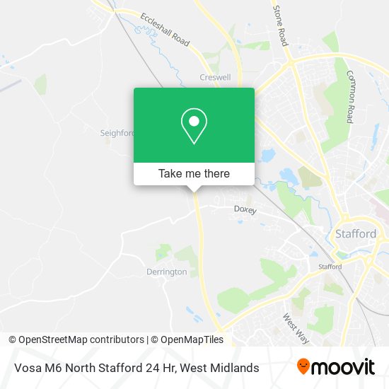 Vosa M6 North Stafford 24 Hr map