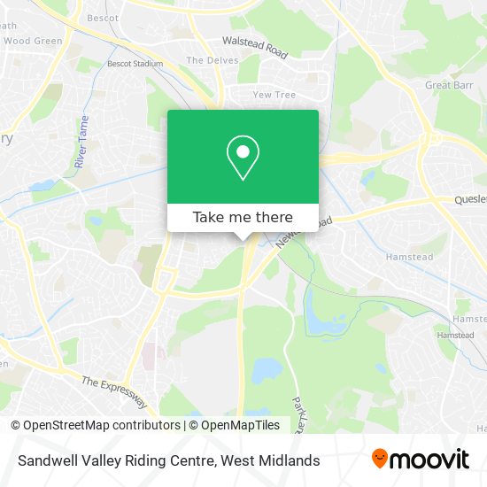 Sandwell Valley Riding Centre map