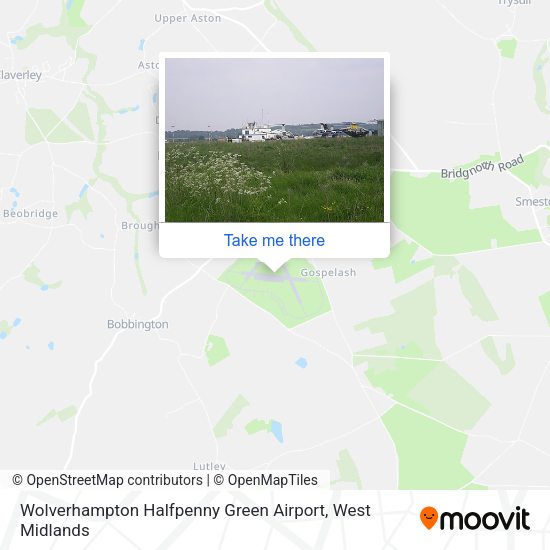 Wolverhampton Halfpenny Green Airport map