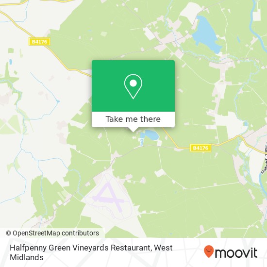 Halfpenny Green Vineyards Restaurant map