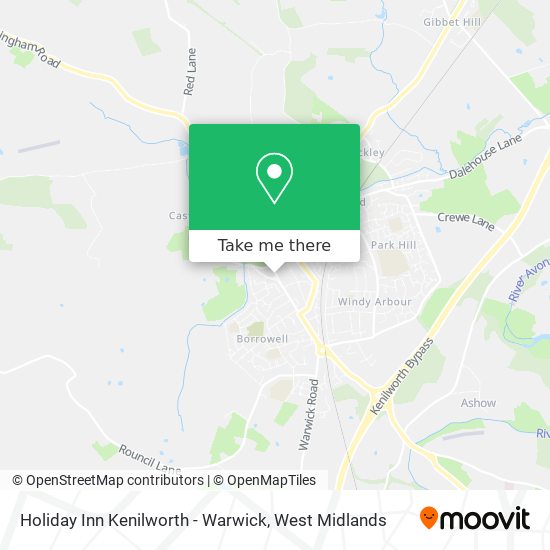 Holiday Inn Kenilworth - Warwick map