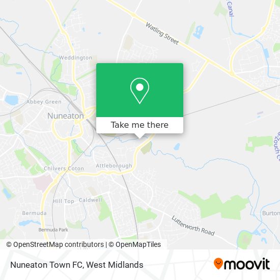 Nuneaton Town FC map