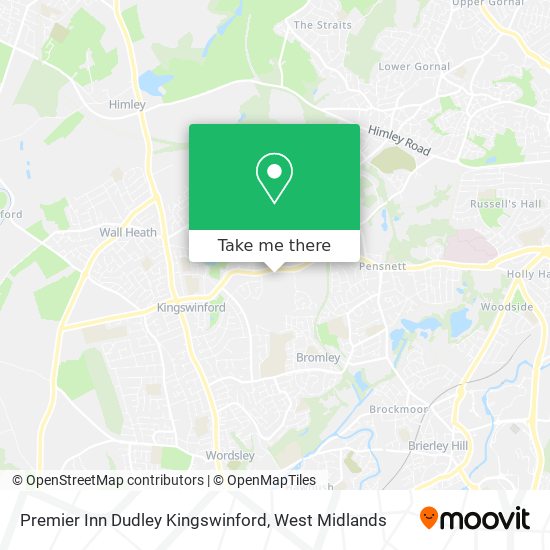 Premier Inn Dudley Kingswinford map