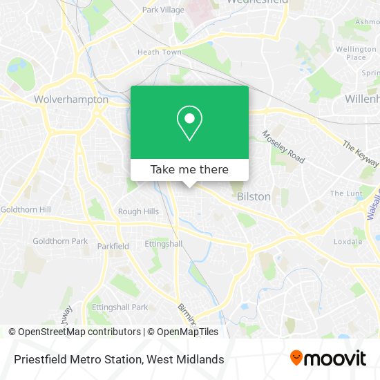 Priestfield Metro Station map