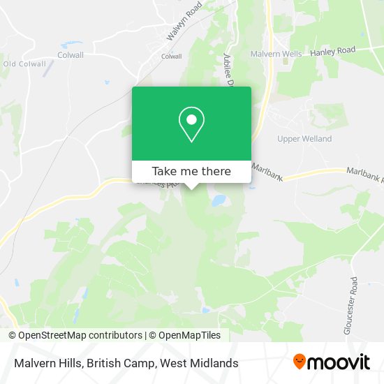 Malvern Hills, British Camp map